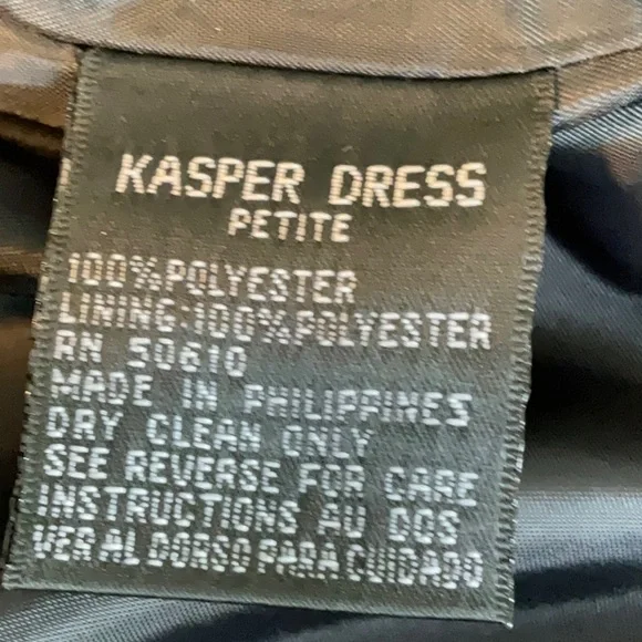 KASPER A.S.L.Kasper Black Embellished Long Sleeve Sheath Dress SIZE M - Picture 8 of 11